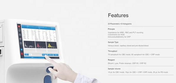 Автоматический гематологический анализатор Гематологический анализатор CBC WBC Анализатор крови
